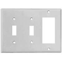 Eaton Wiring Devices 2173W-BOX Combination, Standard Wallplate, 3-Gang,