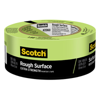 Scotch 2060-2 Masking Tape, 60 yd L, 2 in W, Crepe Paper Backing, Green