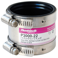 Fernco P3000-22 2x2 CI Plastic Steel Coupling