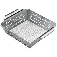 Weber 6481 Grilling Basket; Deluxe; Stainless Steel; Silver