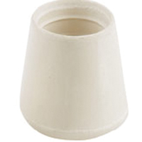 Shepherd Hardware 9751 Furniture Leg Tip, Round, Rubber, Off-White, 1/2 in