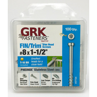 8x1-1/2" Ss Screw Trim Grk