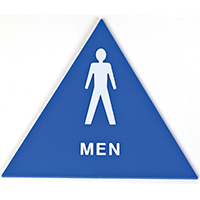 SIGN MEN TRIANGLE 12IN PLASTIC