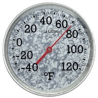 La Crosse 104-2822 Dial Thermometer; -40 to 120 deg F