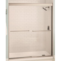 SHOWER DOOR NICKEL AURA 60IN