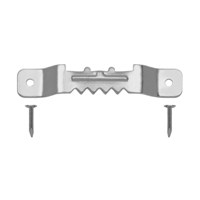 OOK 50202 Sawtooth Hanger, 20 lb, Steel, Brushed Nickel