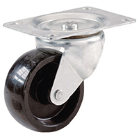 Shepherd Hardware 9394 Swivel Caster, 3 in Dia Wheel, 1-1/4 in W Wheel,