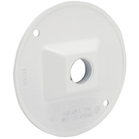 1/2 ROUND OUTLET COVER WHITE