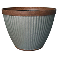 PLANTER ROUND RUSTIC GALV 10IN