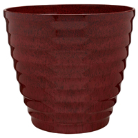 PLANTER BEEHIVE RED SPLTR 14IN