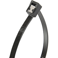 GB 46-314UVBSC Double Lock, Self-Cutting Cable Tie, 6/6 Nylon, Black