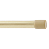 Kenney Spring Tension Rod, 5/8 in Dia, 28 to 48 in L, Brass