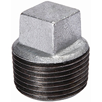 PLUG SQ HEAD GALV MALLEABLE 3