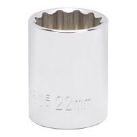 SOCKET STD 22MMX12PT 1/2DRIVE