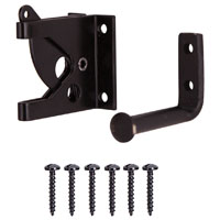 LATCH GATE OUTSWING BLK