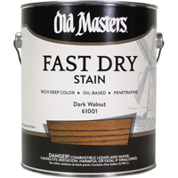 Old Masters 61001 Fast Dry Stain, Dark Walnut, Liquid, 1 Gal
