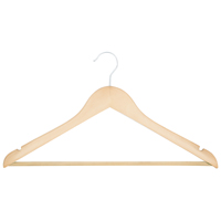CLOTHES HANGER NATURAL 5PC