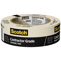 Scotch 2020-36AP Masking Tape, 60 yd L, 1.41 in W, Tan