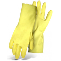 BOS-958L GLOVES FLOCK LAT YLW L