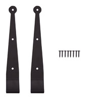 HINGE STRAP BLK SS 10IN 1/2OS