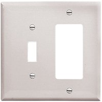 WALL PLATE 2G TGL/DECR MID WHT