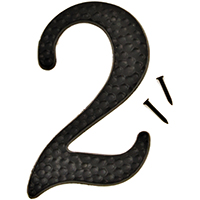 NUMBER HOUSE 2 ALUM 3IN BLACK