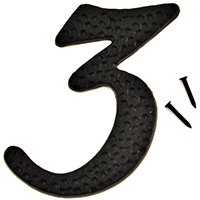 NUMBER HOUSE 3 ALUM 3IN BLACK