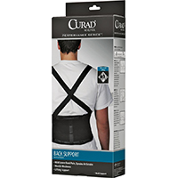 CURAD ORT22200LD Back Support with Suspenders, L, 34 to 38 in Fits to Waist,