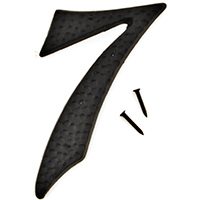 NUMBER HOUSE 7 ALUM 3IN BLACK