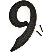 NUMBER HOUSE 9 ALUM 3IN BLACK