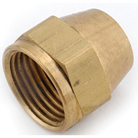 NUT FLARE BRASS SHORT 3/8