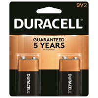 DURACELL MN1604B2Z Battery, 9 V Battery, Alkaline, Manganese Dioxide