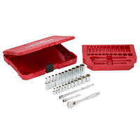 RATCHET-SOCKET SET SAE 1/4IN