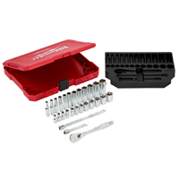 RATCHET-SOCKET SET MET 1/4IN