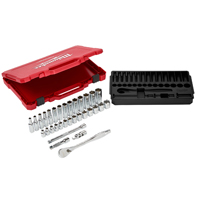 RATCHET-SOCKET SET MET 3/8IN