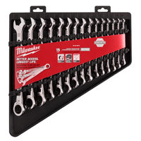 WRENCH SET COMBO RCHTNG METRIC