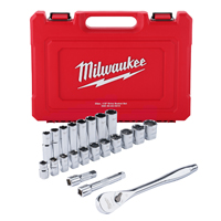 RATCHET-SOCKET SET SAE 1/2IN