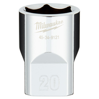 SOCKET 6-POINT CHRM 1/2INX20MM