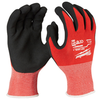 GLOVES NITR DIP A1 RED/BLACK L