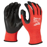 GLOVES NITR DIP A3 RED/BLACK L