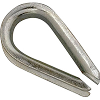 Campbell T7670639 Wire Rope Thimble, 5/16 in Dia Cable, Malleable Iron,
