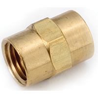 COUPLING BRASS BARSTOCK 3/8