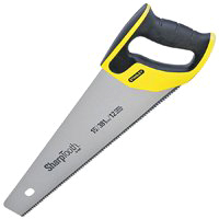 STANLEY 20-526 Hand Saw, 11 TPI, Ergonomic Handle, Black Handle