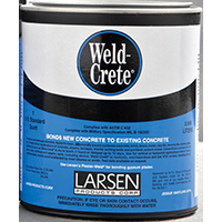 Larsen Weld-Crete WCQ06 Bonding Agent, Liquid, Low to Slight Acetic, Blue, 1