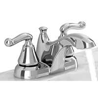 **LAV FAUCET 2-HNDL POPUP CHROME