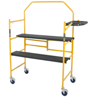 SCAFFOLD W/4FT WHL SHLF/GRDRL