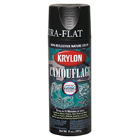 PAINT SPRAY CAMO FLAT BLK 12OZ