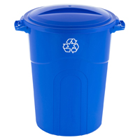 TRASH CAN BLUE 32GAL