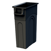 CONTAINER WASTE BLACK 23 GAL