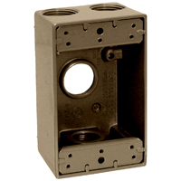 BOX 1GA W/3 3/4IN HOLES BNZ
